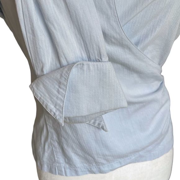 Oliver Ashley Womens Classics Wrap Oxford Shirt Light Blue Size EU 36 - Picture 3 of 8